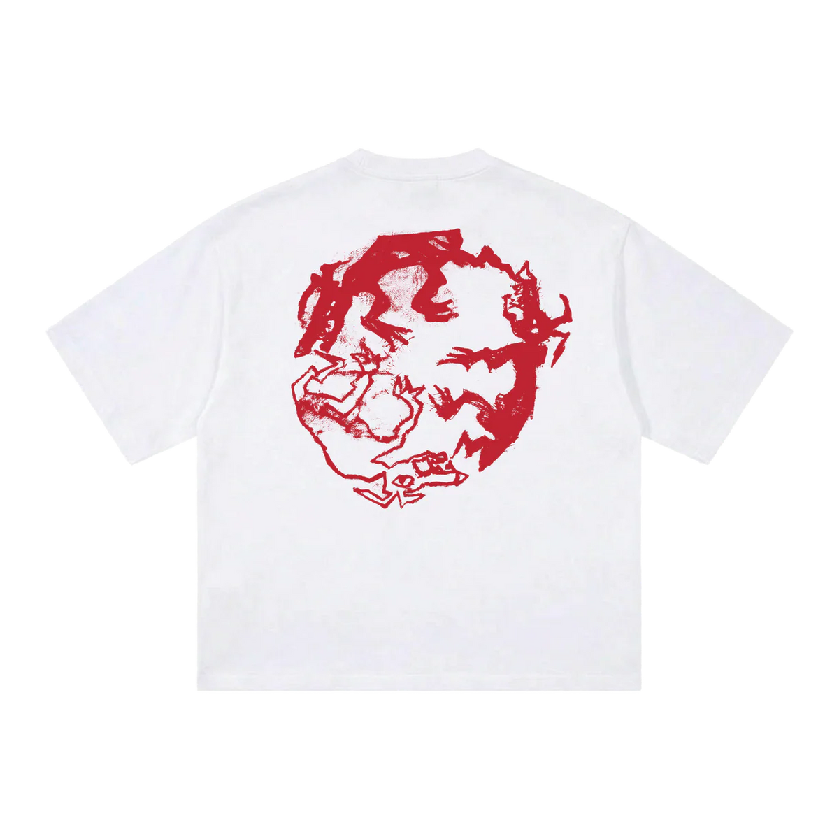 Madra Salach - White & Red Logo T-Shirt